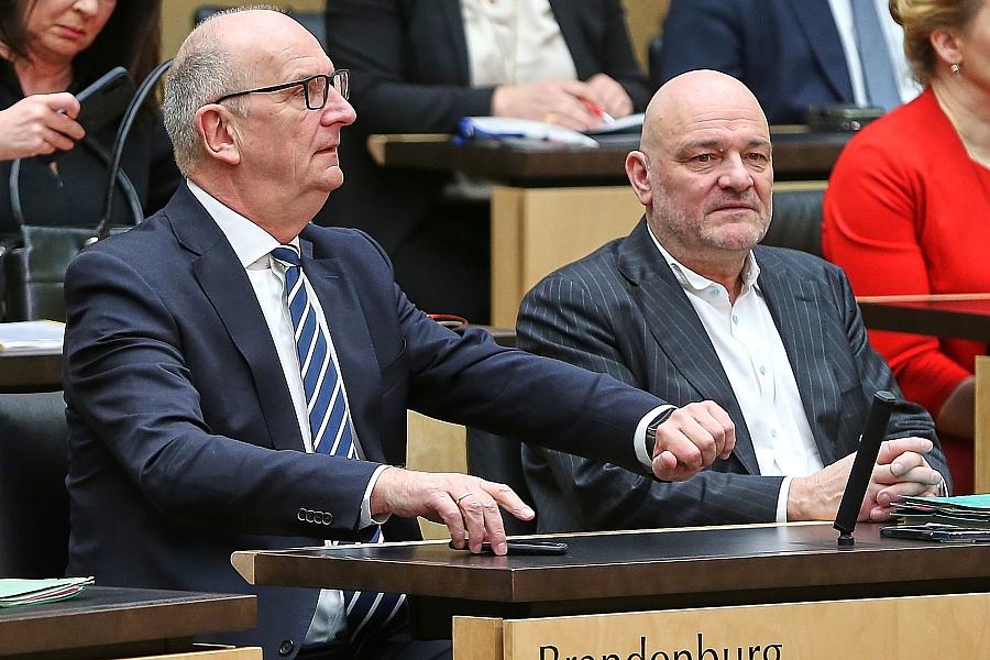 Robert Crumbach und Dietmar Woidke (Archiv)