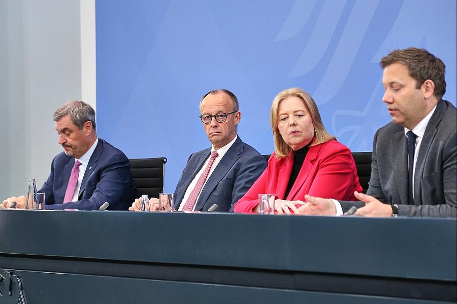 Pressekonferenz nach Koalitionsausschuss am 13.04.2026