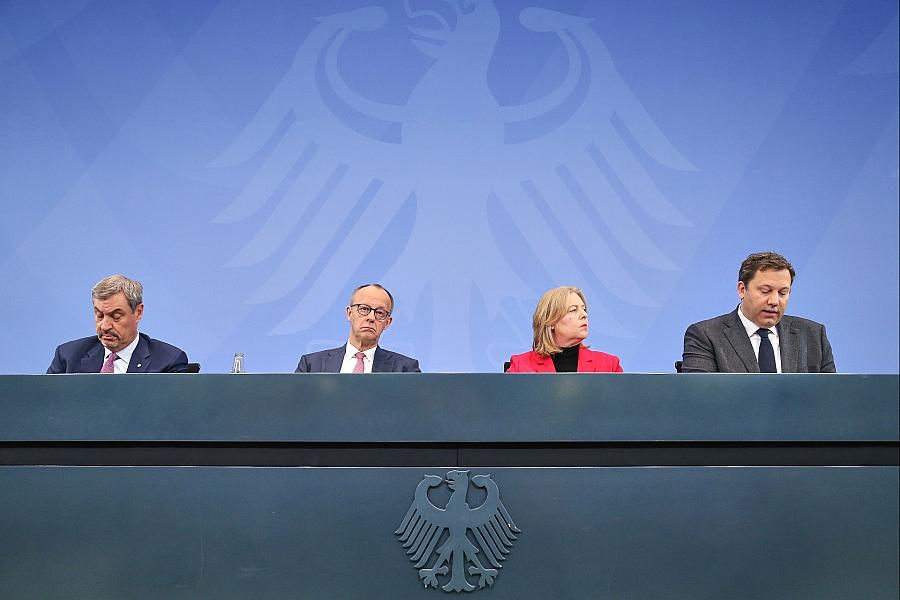 Pressekonferenz nach Koalitionsausschuss am 13.04.2026