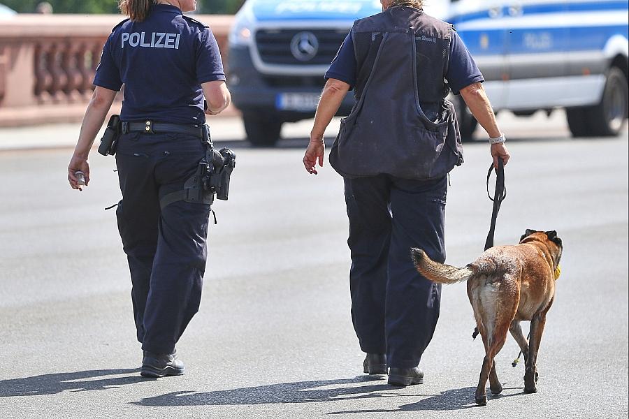 Polizistinnen mit Polizeihund (Archiv)