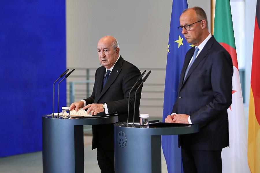 Abdelmadjid Tebboune und Friedrich Merz am 16.07.2026