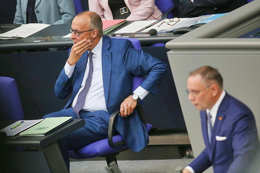 Friedrich Merz und Tino Chrupalla (Archiv)