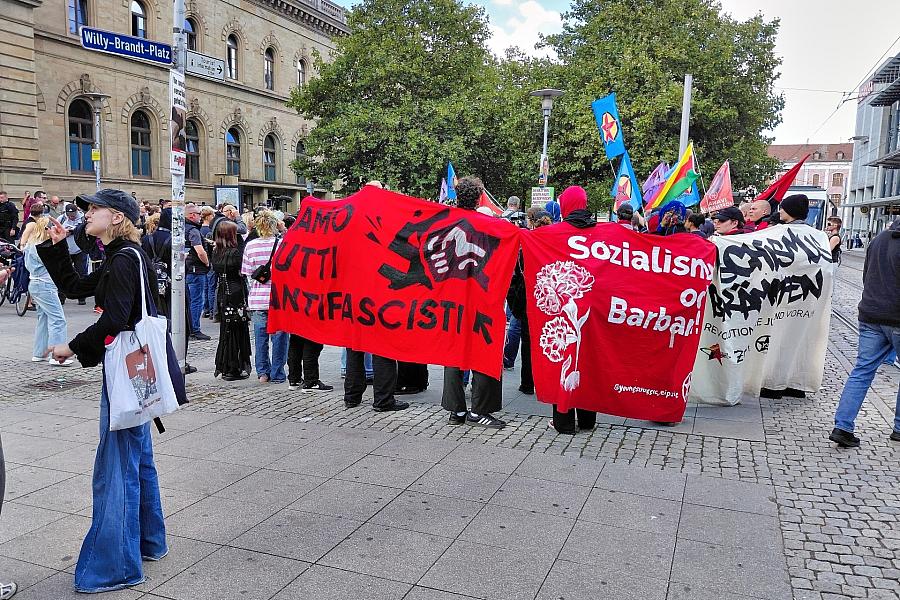 Landtagswahl Sachsen-Anhalt: Linke Proteste in Magdeburg gegen möglichen AfD-Erfolg