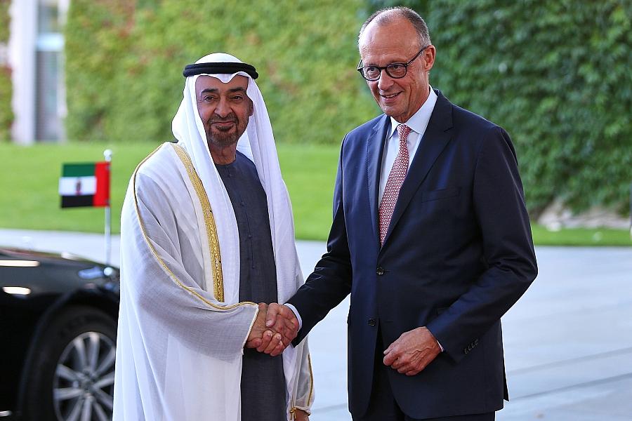Muhammad bin Zayid Al Nahyan und Friedrich Merz am 10.09.2026