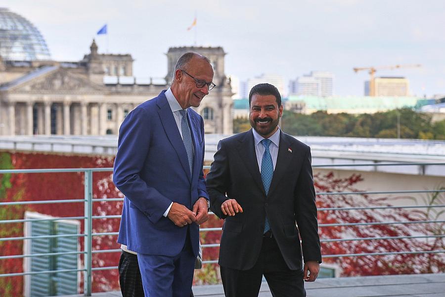 Friedrich Merz und Ali al-Zaidi am 15.09.2026