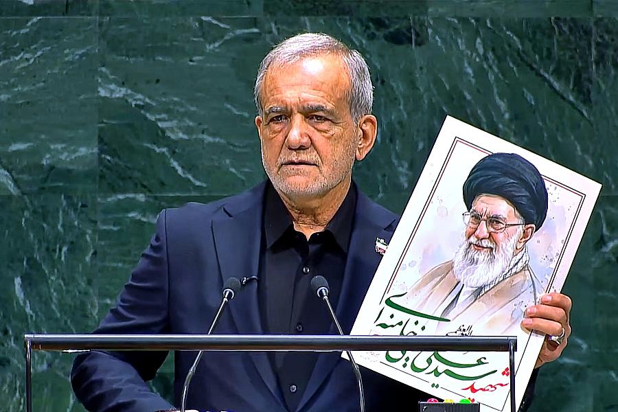 Irans Präsident Peseschkian kritisiert USA und Israel bei UN-Rede scharf
